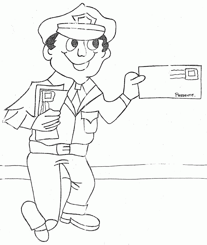 Mail carrier – coloring pages Constitution Coloring Pages For Kids 