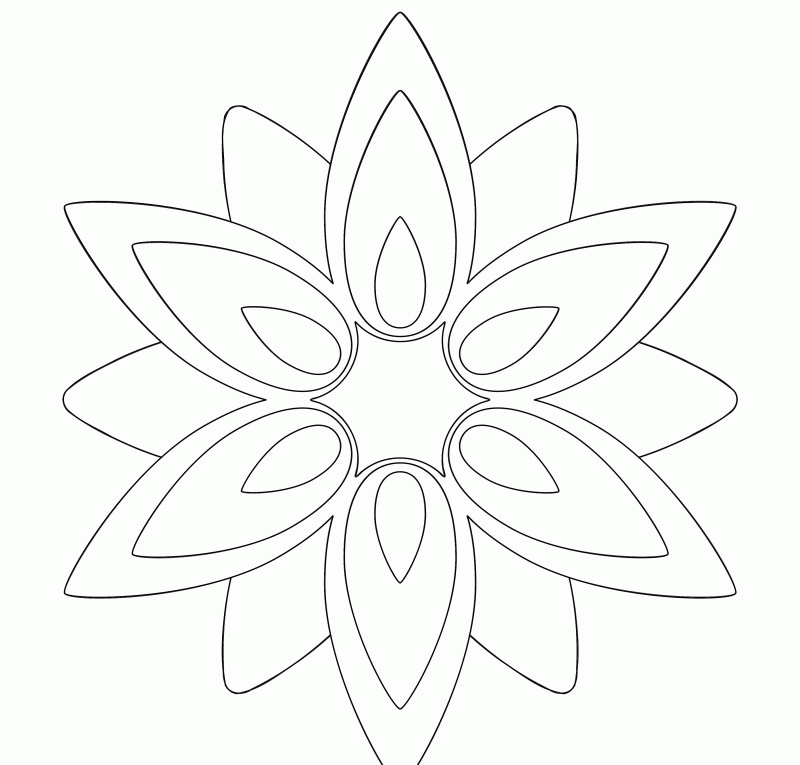 Unique Form Of Rose Coloring Page - Kids Colouring Pages
