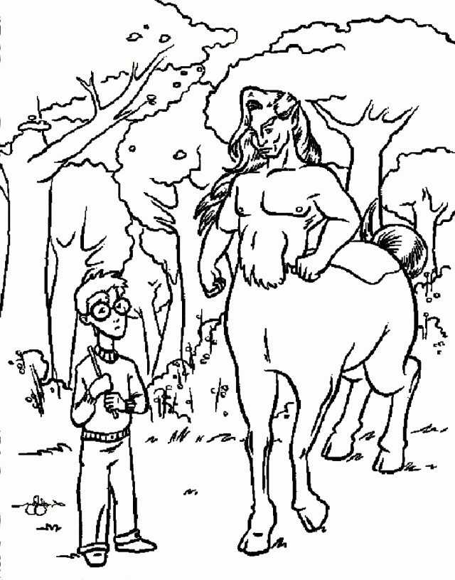 Download Harry Potter And Centaur Man Coloring Pages Or Print 