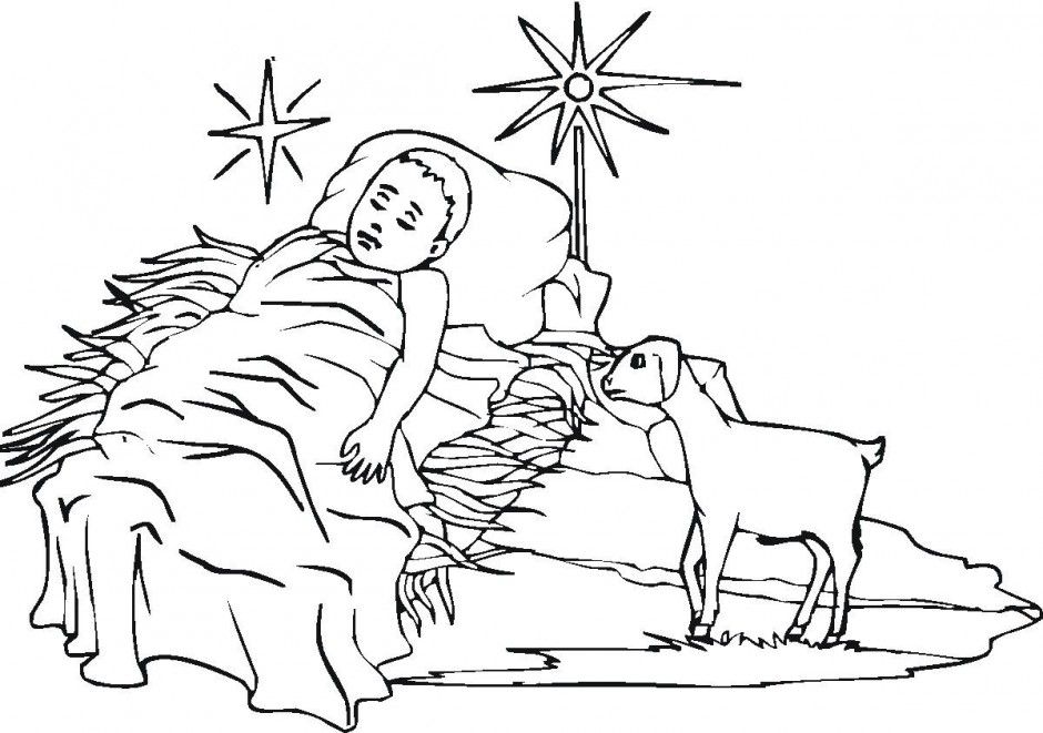 Manger Coloring Page ClipArt Best 204747 Coloring Page Of Baby Jesus