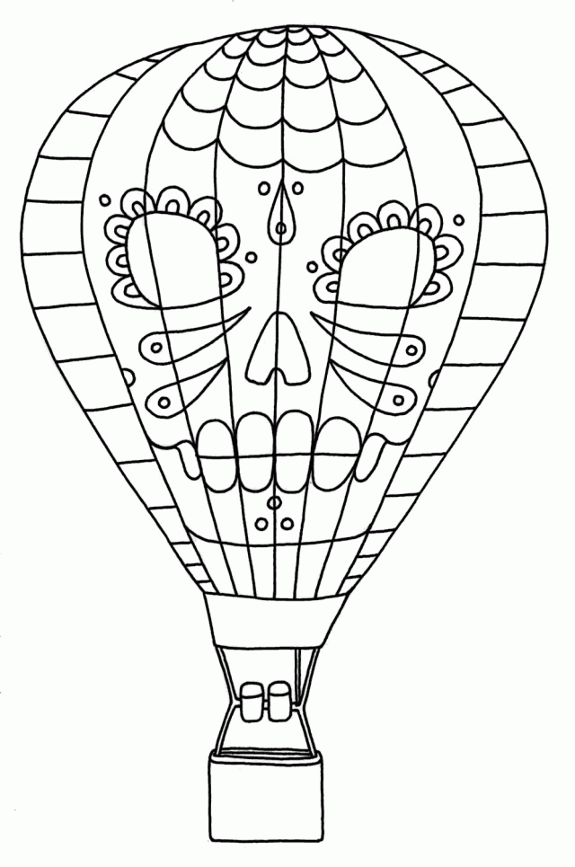 Yucca Flats N M Wenchkin 39 S Coloring Pages Dia De Los Hot Air 