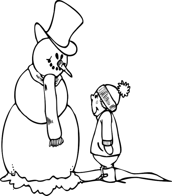 Frosty Snowman Coloring