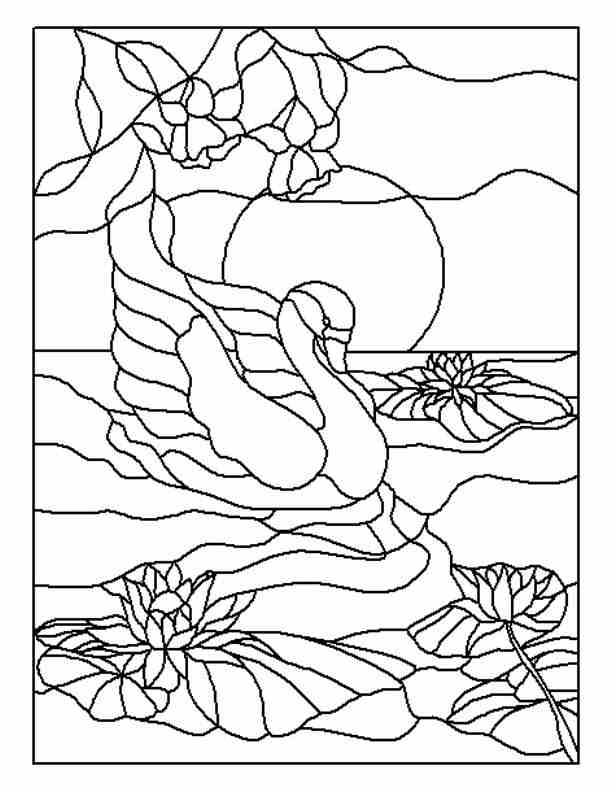 Free Bird Patterns For Stained Glass Coloring Home