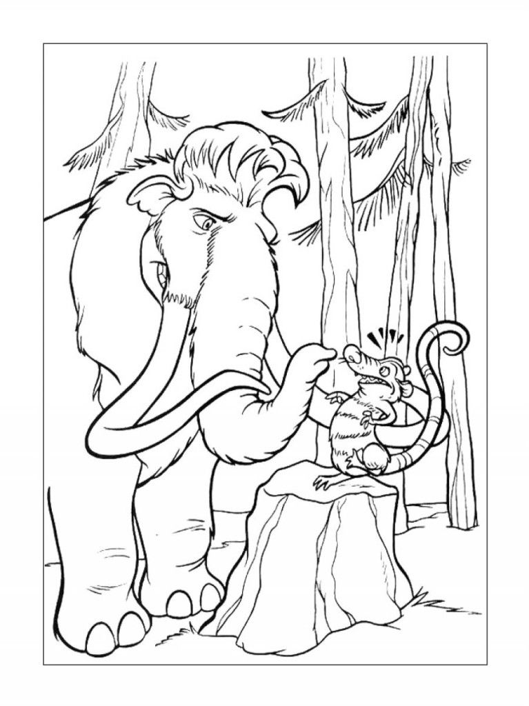 Downloadable Ice Age Dinosaur Coloring Pages - deColoring