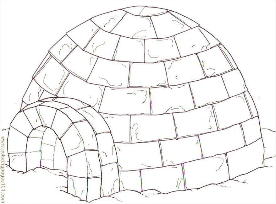 Coloring Pages Mural Tsb Igloo Reversed (Animals > Others) - free 