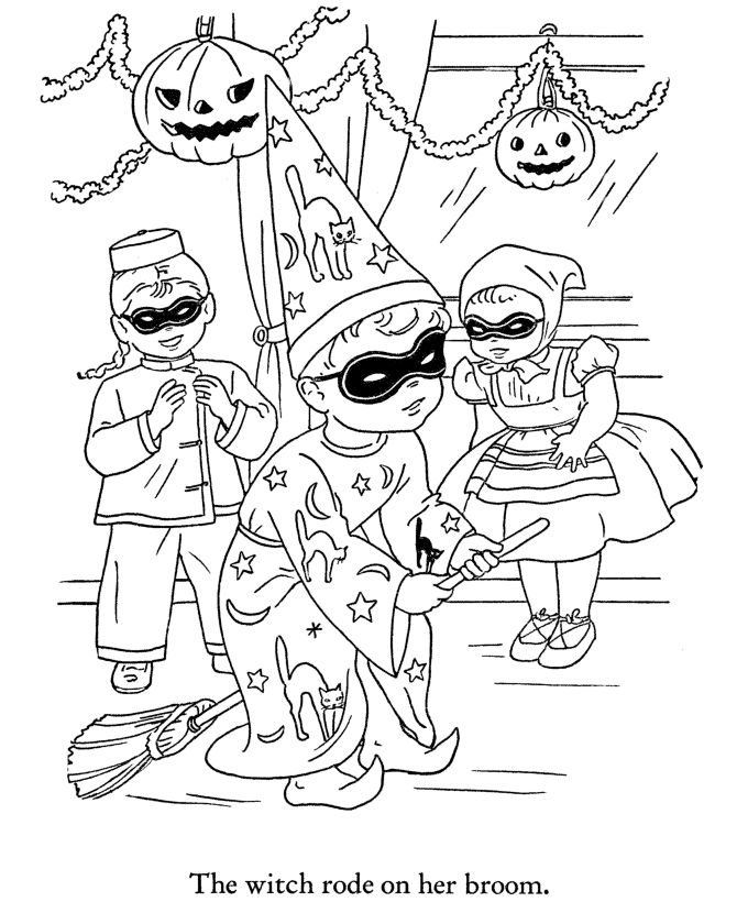 amazing Halloween Party Coloring Pages for kids | Great Coloring Pages