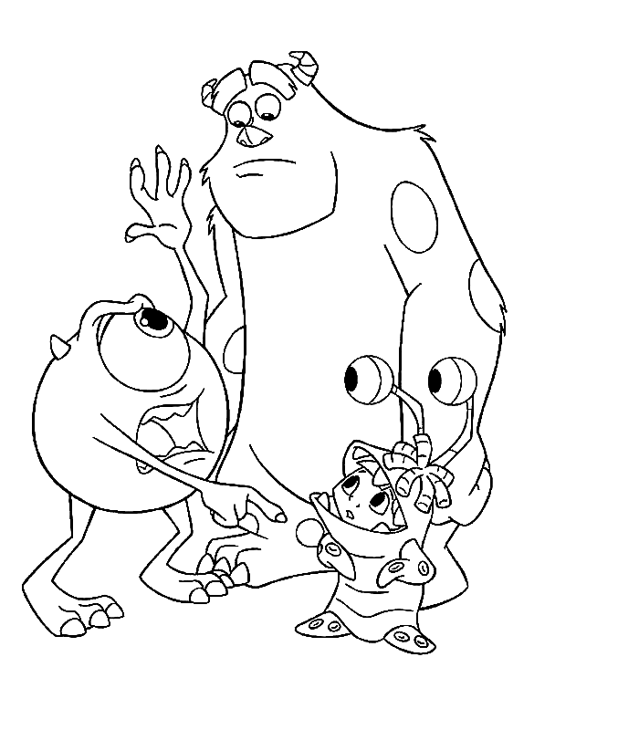 monster inc coloring page