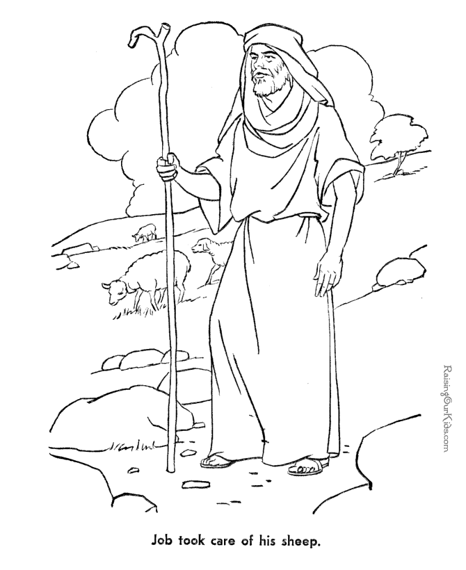 Job – Bible coloring page to print Bible Coloring Pages For 