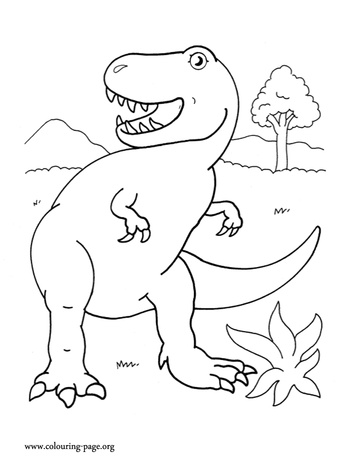 Dinosaurs - Tyrannosaurus coloring page