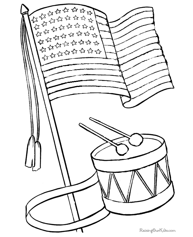 Best Coloring Page American Flag | Free coloring pages
