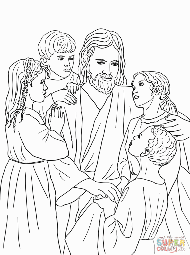 Print Jesus Loves All The Children Of The World Coloring Page 