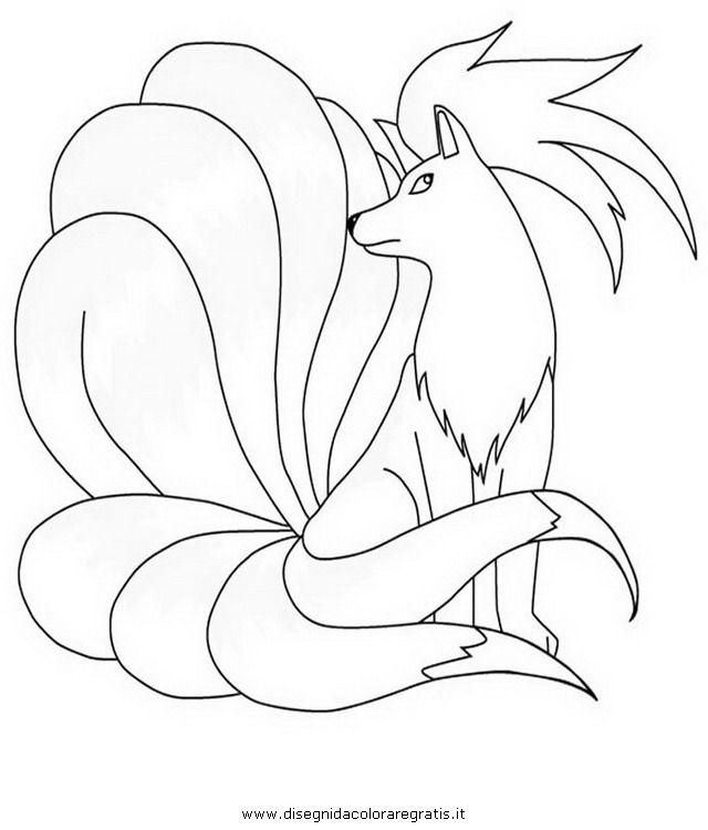 POKEMON NINETALES Colouring Pages