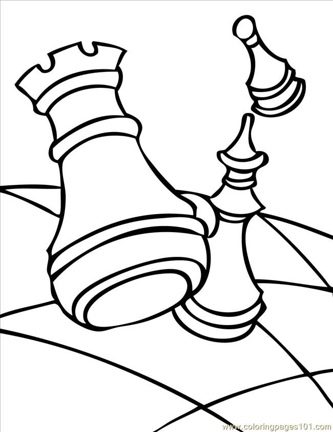 Coloring Pages 5 Chess Ink (Entertainment > Games) - free 