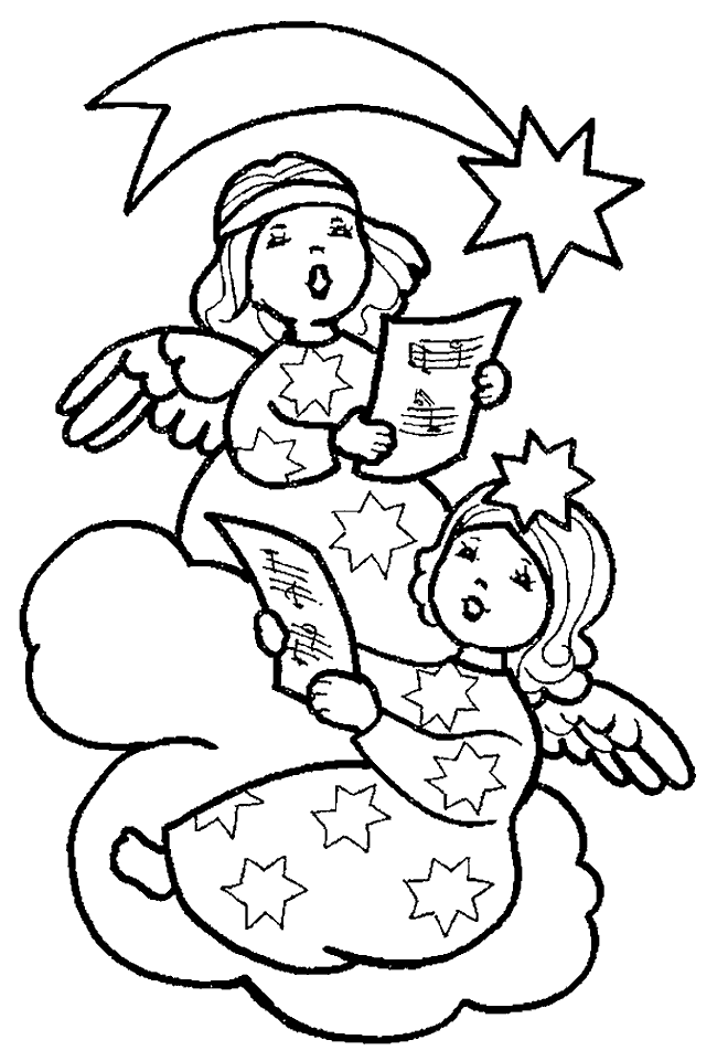 Coloring Page - Christmas angel coloring pages 15