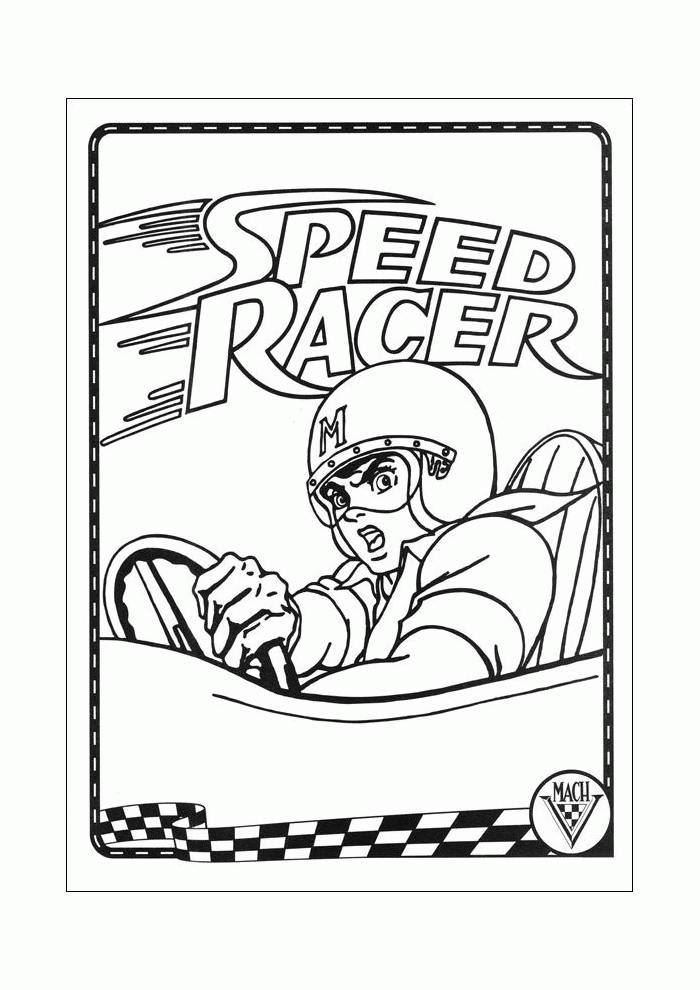 Racer Speed Racer racen - Speed Racer Kleurplaten - Kleurplaat.
