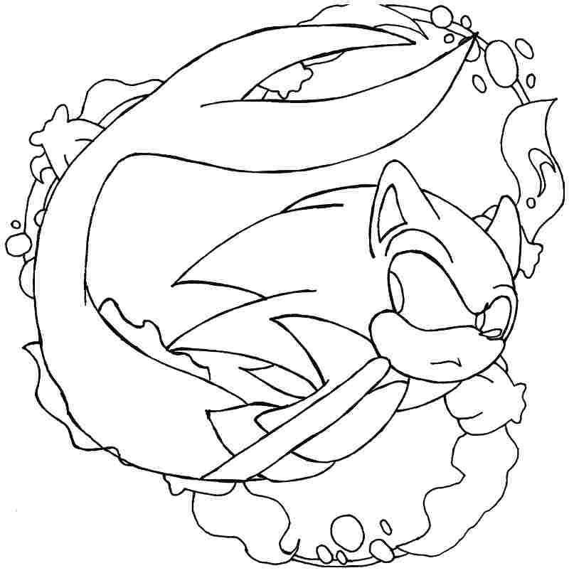 Coloring Sheets Cartoon Sonic The Hedgehog Printable For Kids 