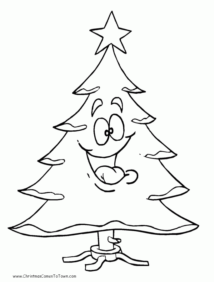 Christmas Tree Pictures To Color
