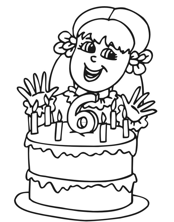 Birthday Coloring Pages For Girls | Pictxeer