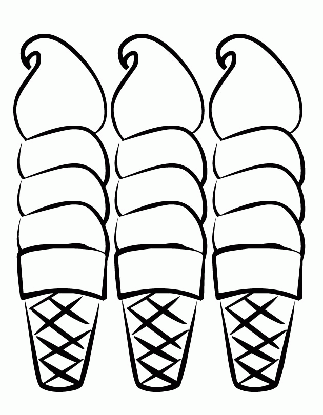 Printable Ice Cream coloring page from FreshColoring.