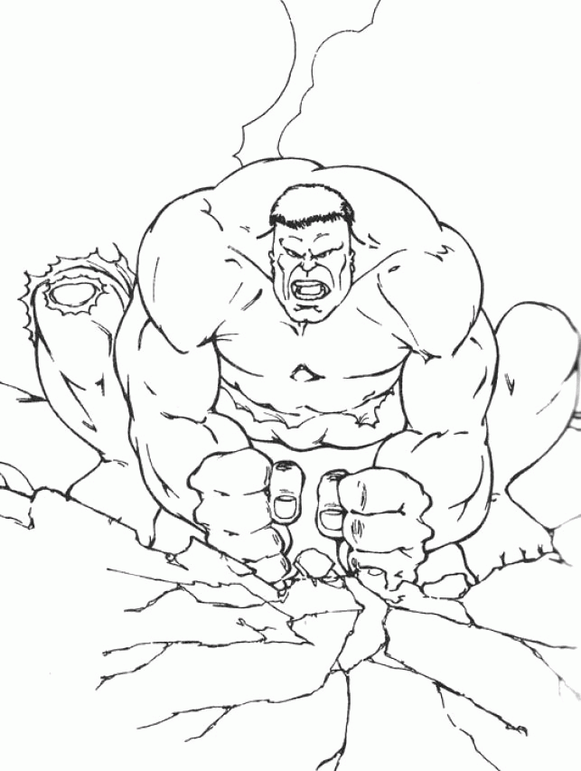 The Hulk Is A Formidable Coloring Page - Hulk Coloring Pages 