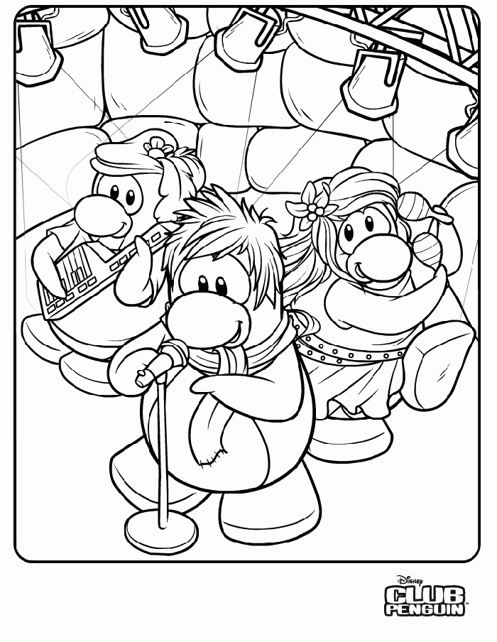 n puffle Colouring Pages