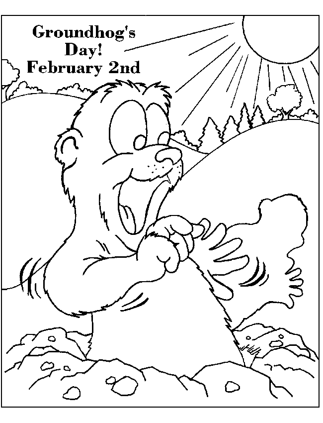 Groundhog's Day Coloring Pages