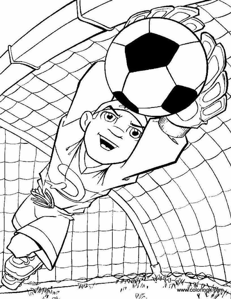 Goalkeeper coloring page | Colering pages