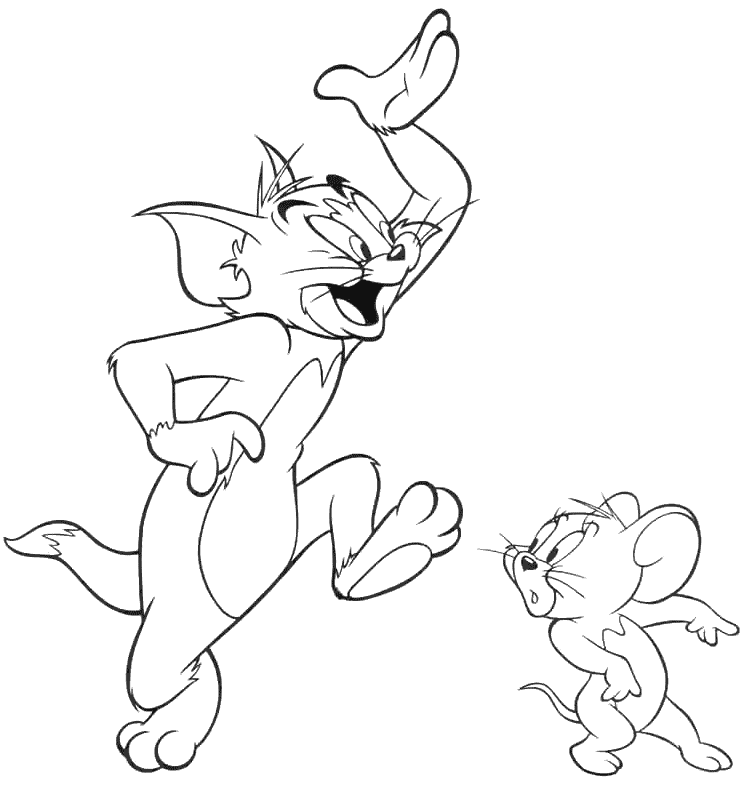 Omalovánky pro děti Tom a Jerry