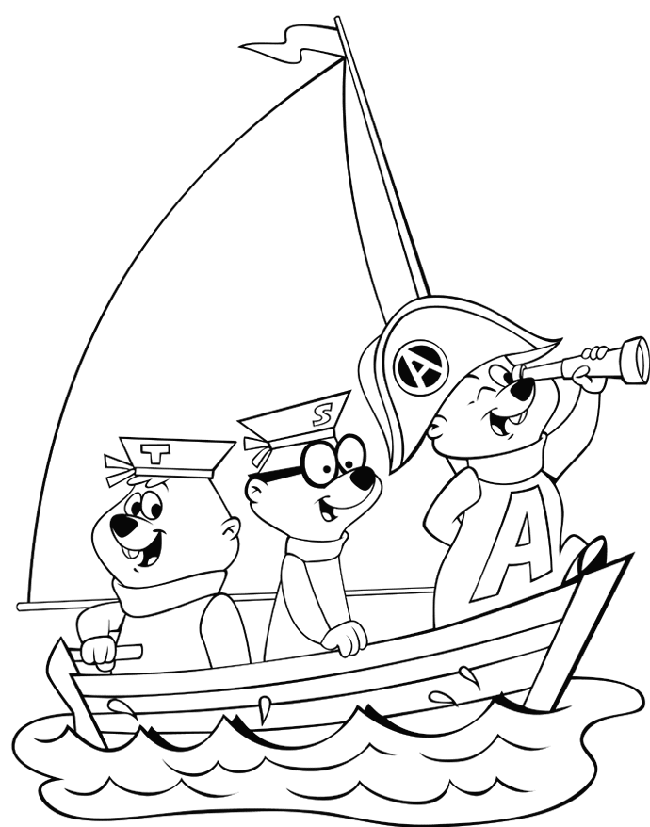 Alvin And The Chipmunks Movie Coloring Pages Free Printables For 