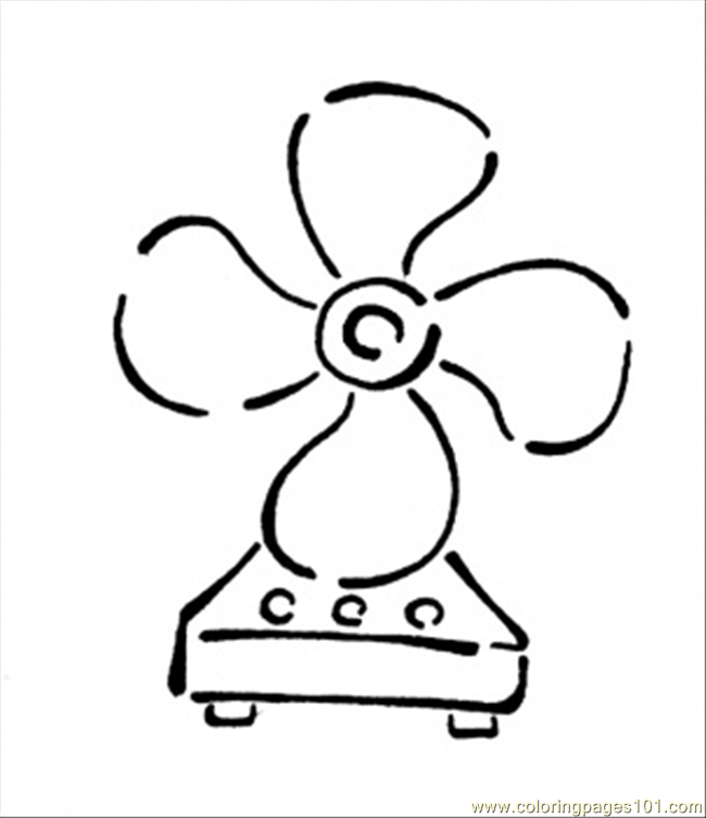 Coloring Pages Fan (Technology > Home Appliances) - free printable 