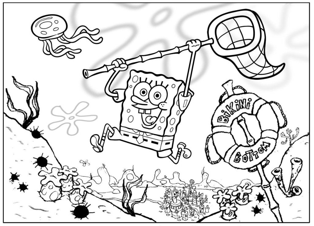 Sponge Bob Coloring Page Free Coloring Pages For Kidsfree 2014 