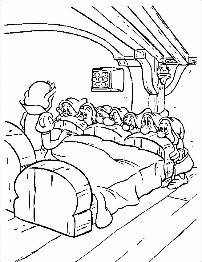 Coloring pages snow white and the seven dwarfs - picture 14