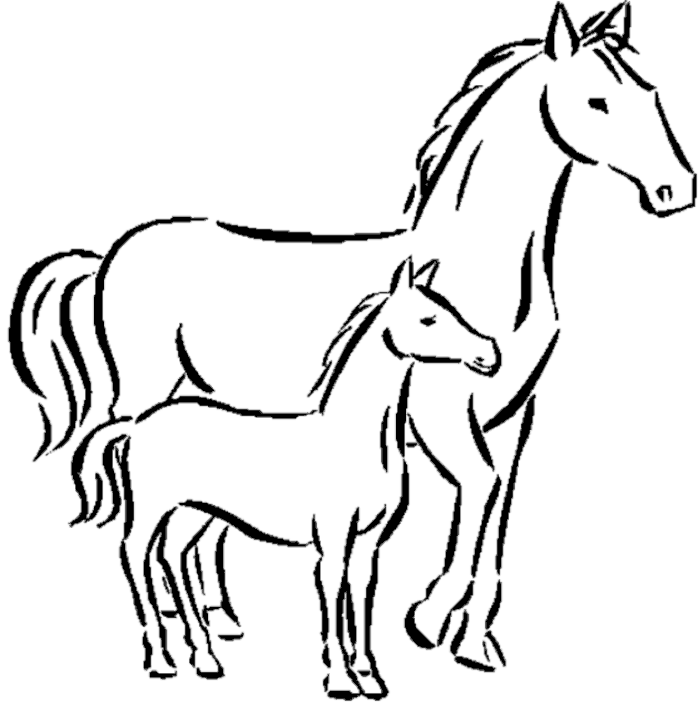 HORSES 2 Colouring Pages (page 3)