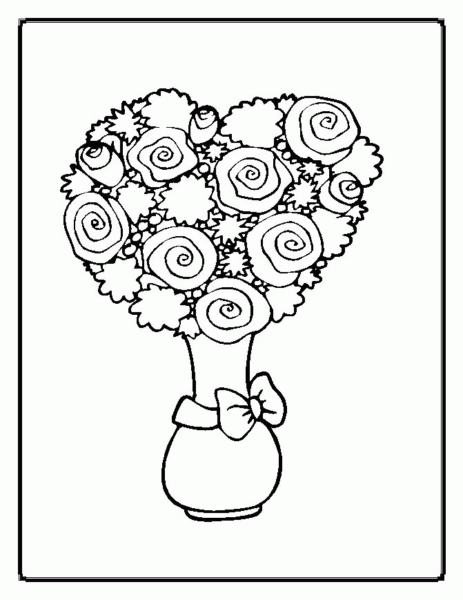 Bouquet flower coloring pages Free Printable Coloring Pages For 