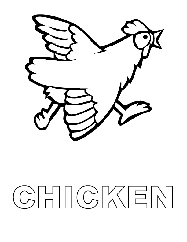 chicken printable coloring in pages for kids - number 1813 online