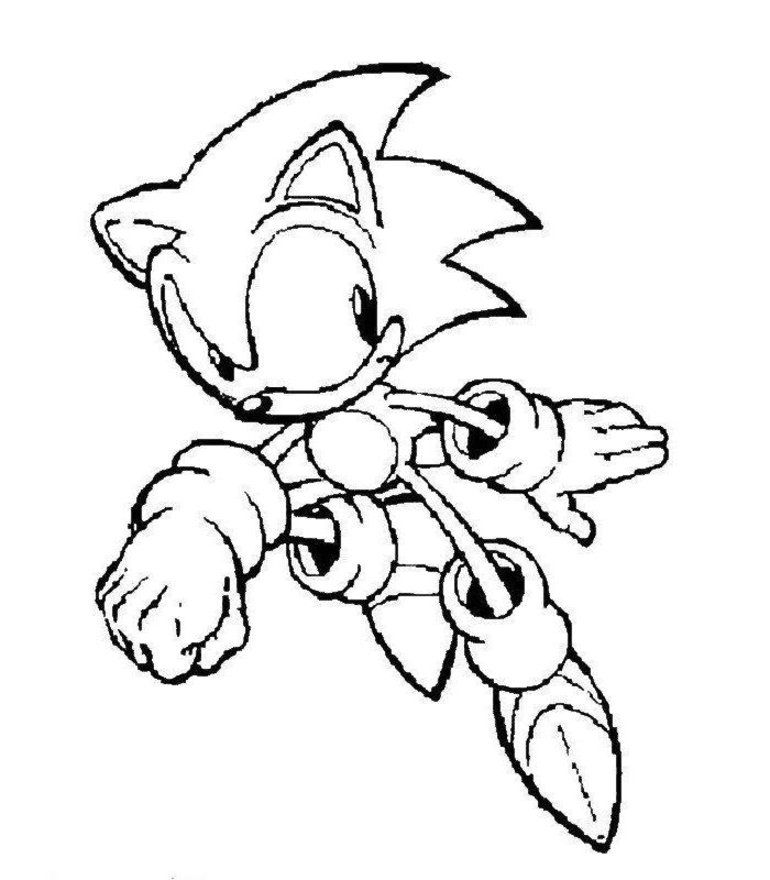 sonic coloring pages silver