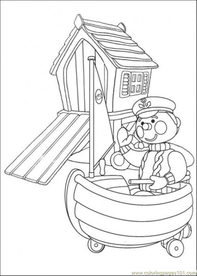 free printable coloring page Police On Boat Andy Pandy coloring 