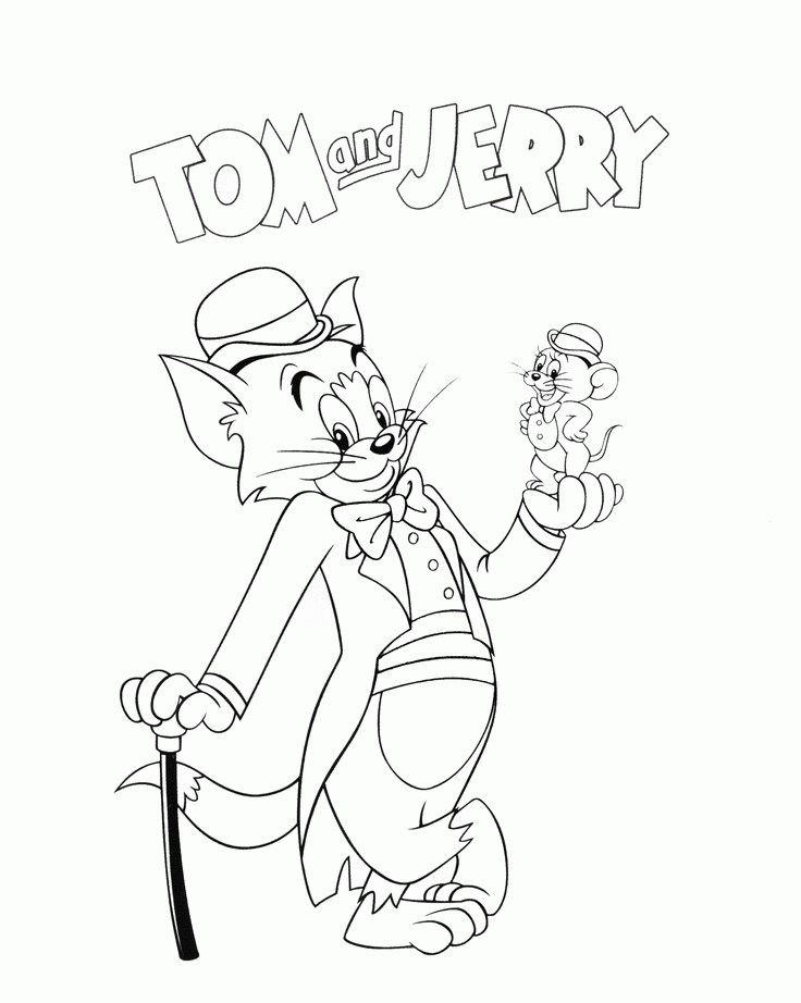 Tom and Jerry coloring sheet | Coloring Sheets