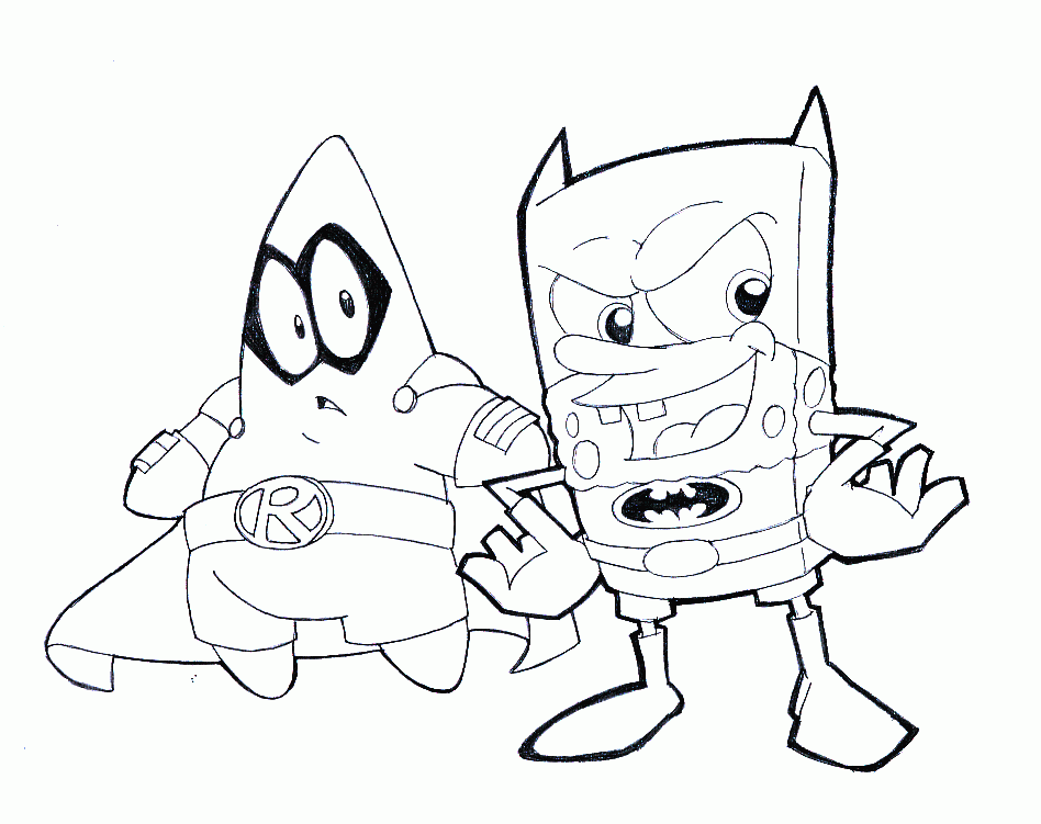 Bat-Sponge and Patrick by tyrannus on deviantART