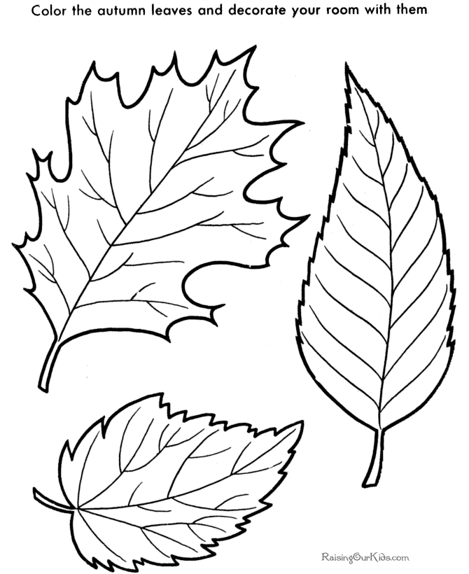 Coloring pictures of leaves