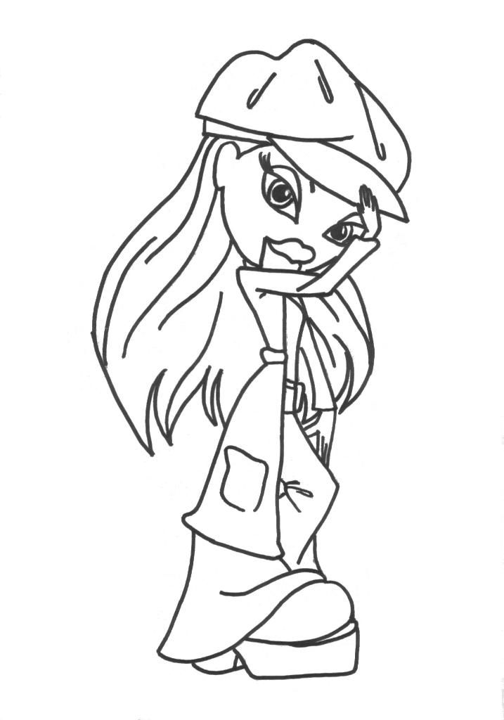 Bratz Cheerleader Coloring Pages | Barbie Coloring Pages 