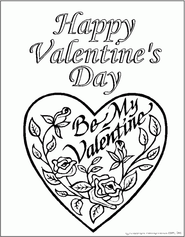 Coloring Pages Of Hearts And Roses