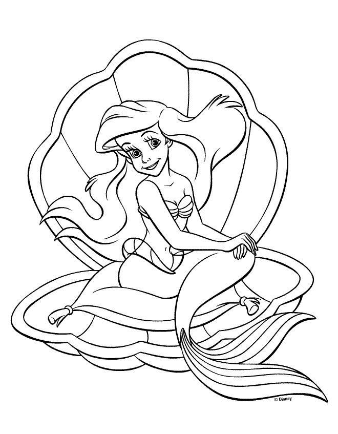 Disney Princess Litle Mermaid Coloring Pages