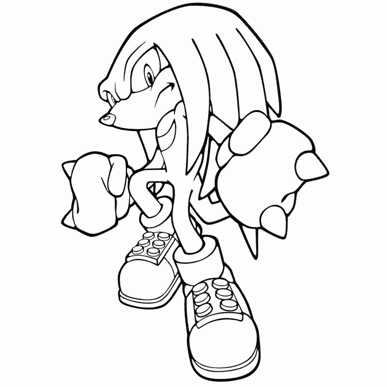 knuckles Coloriage