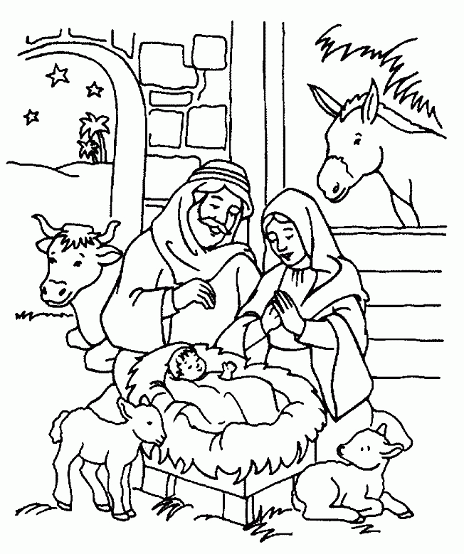 Christian Christmas Coloring Pages For Kids Coloring Home