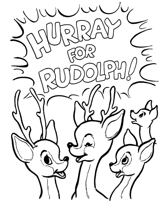 Rudolph the Red Nose Reindeer Coloring Page - All of the other 