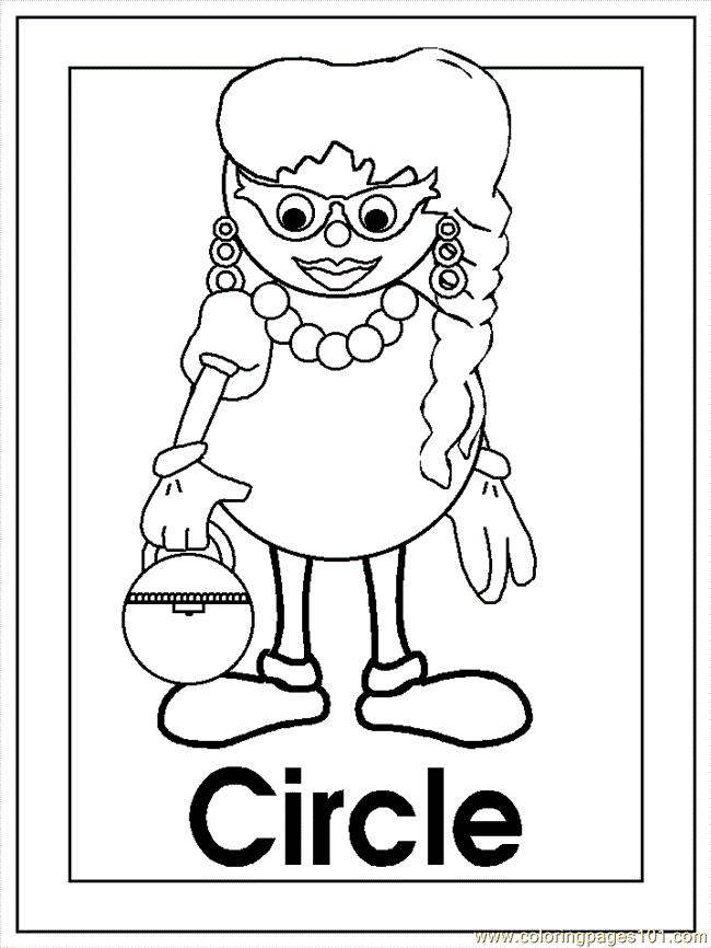 Coloring Pages B Circle (Architecture > Shapes) - free printable 