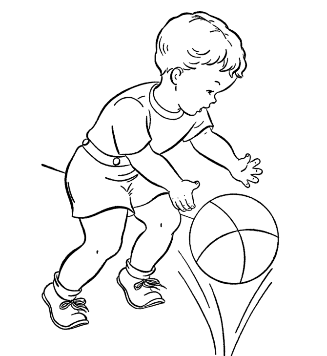 Download Coloring Pages Of Basketball Kid Or Print Coloring Pages 