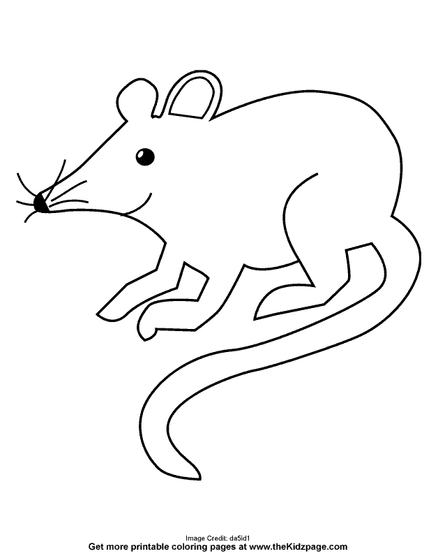 Cartoon Rat - Free Coloring Pages for Kids - Printable Colouring 