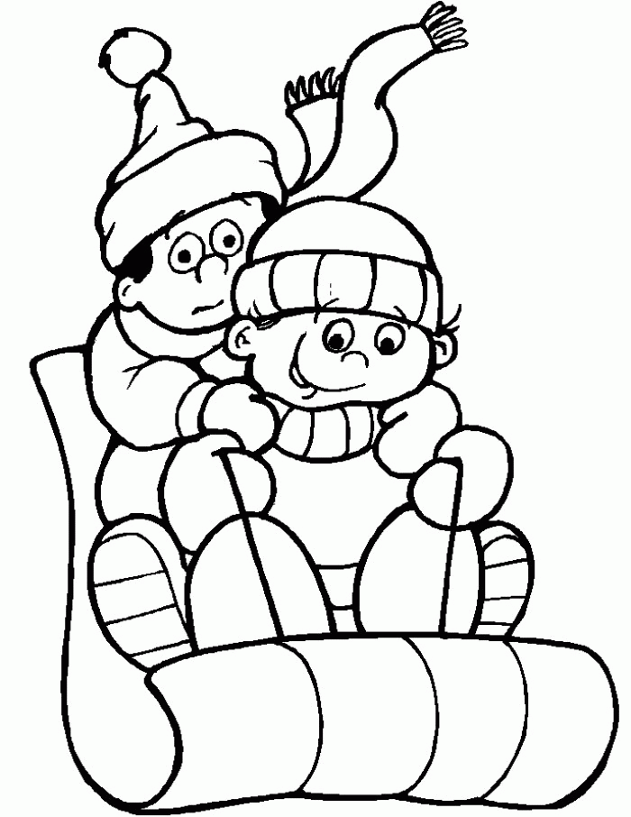 Sledding Coloring Pages - Free Printable Coloring Pages | Free 